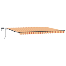 Handmatige Inklapbare Luifel met LED Geel en Oranje 500x300 cm
