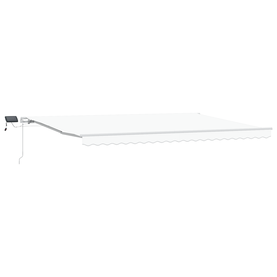 Handmatige Inklapbare Luifel met LED Wit 500x350 cm