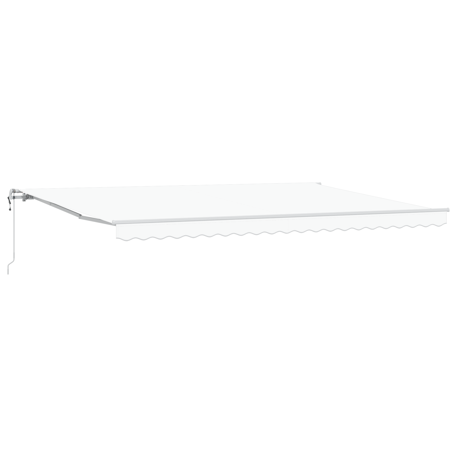 Luifel automatisch uitschuifbaar 500x350 cm wit