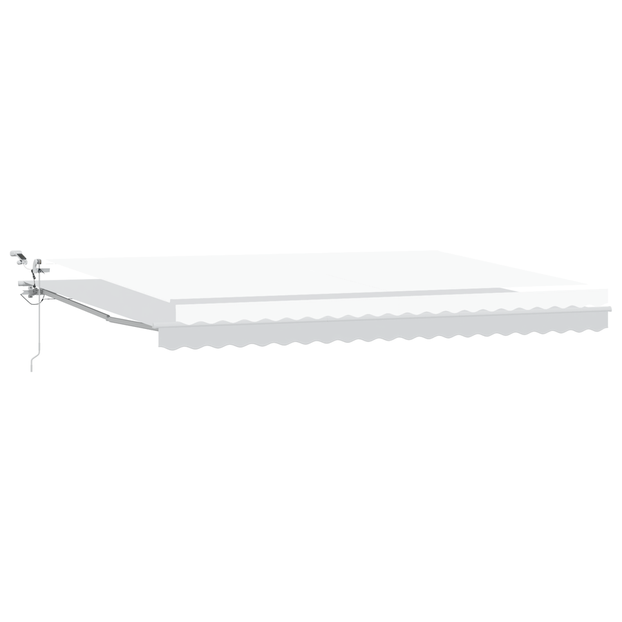 Automatische Inklapbare Luifel met LED Wit 500x350 cm