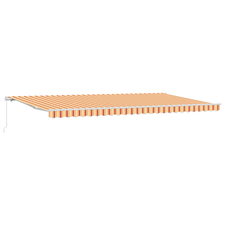 Handbediend Uittrekbaar Ligbed Geel en Oranje 600x300 cm
