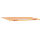 Retractable Awning Yellow and Orange 600 x 300 cm Fabric