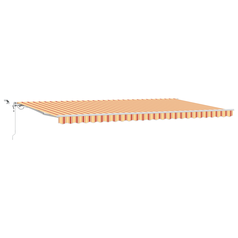Automatische Inklapbare Luifel met LED Geel en Oranje 600x300 cm