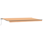 Retractable Awning Yellow and Orange 600 × 300 cm