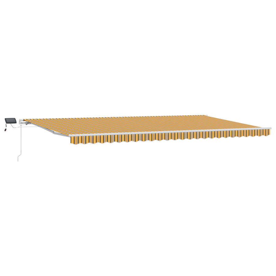 Handmatige Intrekbare Luifel met LED Multicolour Stripe 600x350 cm