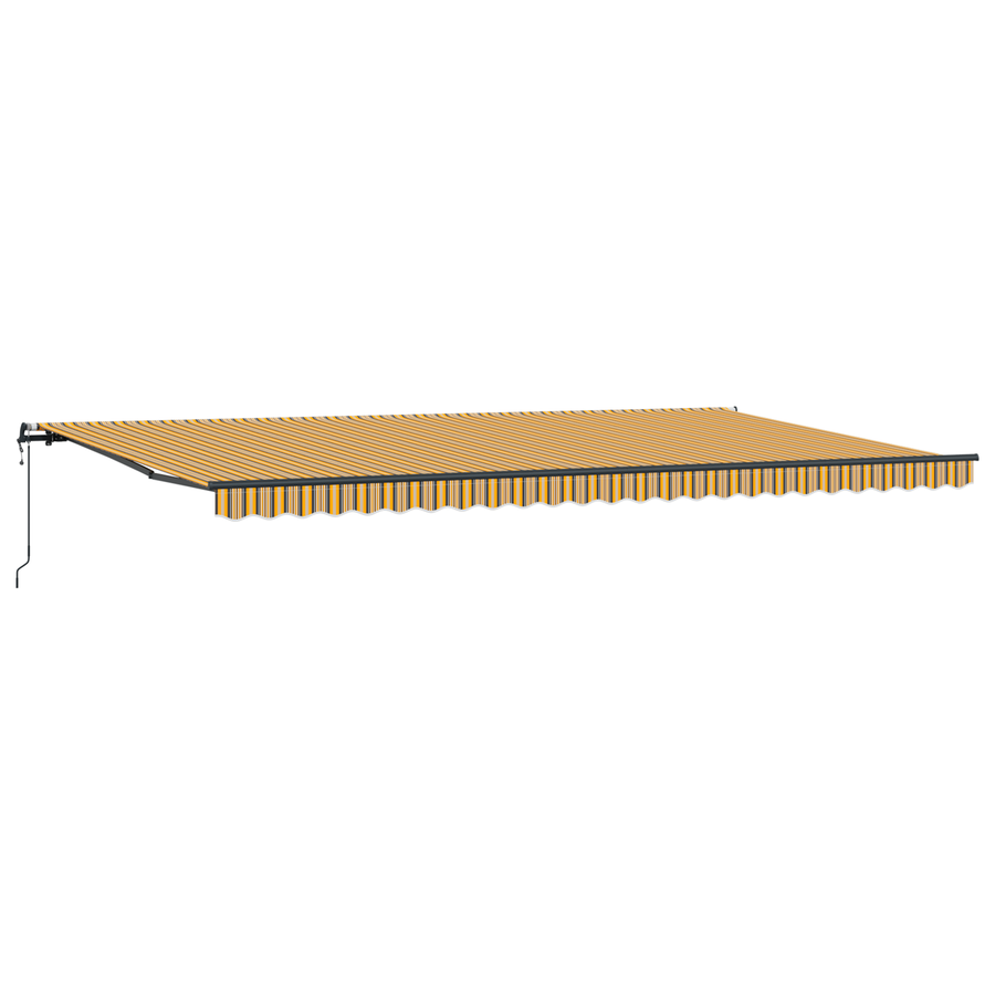 Automatische inklapbare luifel multicolor streep 600x350 cm