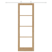 Schuifdeur met Hardware Set 'ORKDAL'Massief Hout & Glas