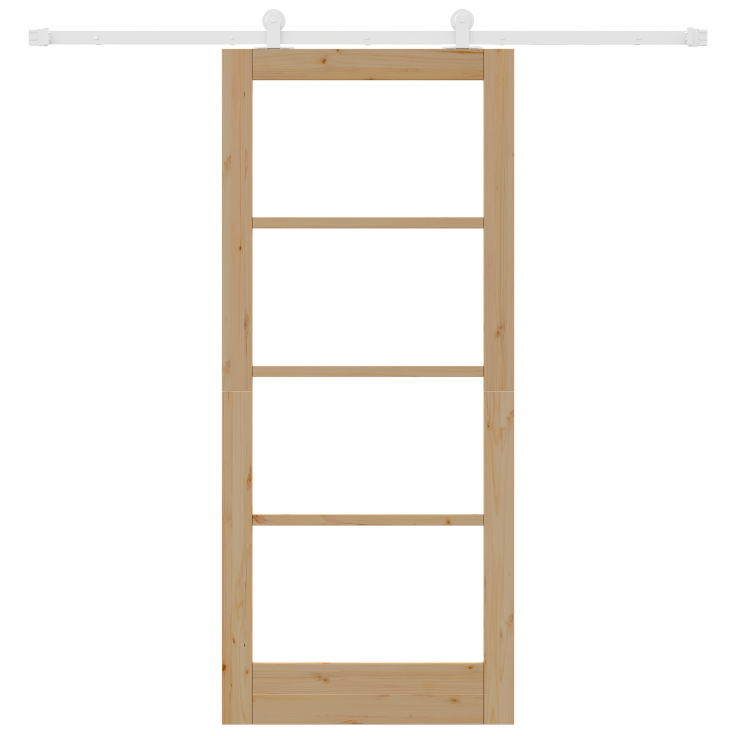 Schuifdeur met Hardware Set 'ORKDAL'Van Massief Hout & Glas