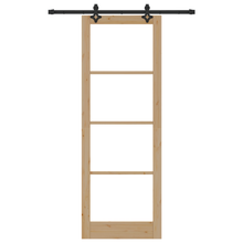 Schuifdeur met hardware set 83x232 cm massief vurenhout