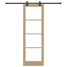 Schuifdeur met Hardware Set 78x232 cm Massief Hout van Groenblijvende Naaldhout