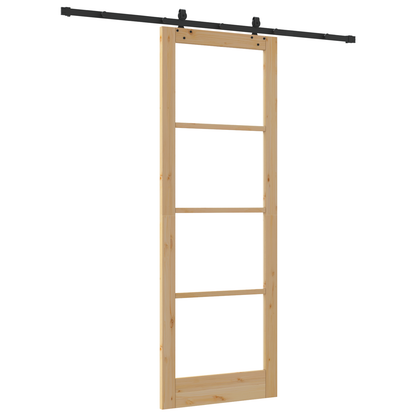 Schuifdeur met Hardware Set 83x232 cm Massief Hout Van Den