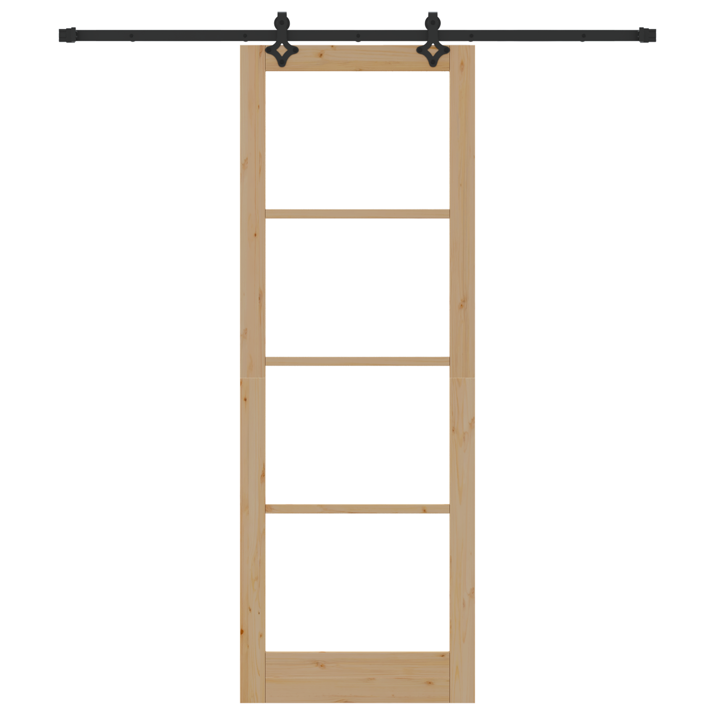 Schuifdeur met Hardware Set 83x232 cm Massief Hout Van Den