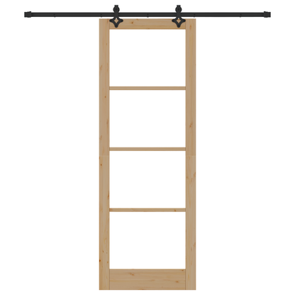 Schuifdeur met Hardware Set 83x232 cm Massief Hout Van Den