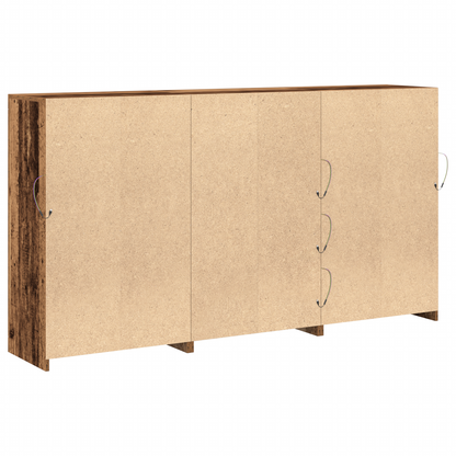 Sideboard met LED Verlichting Oude Hout 181,5x37x100 cm Engineered Hout