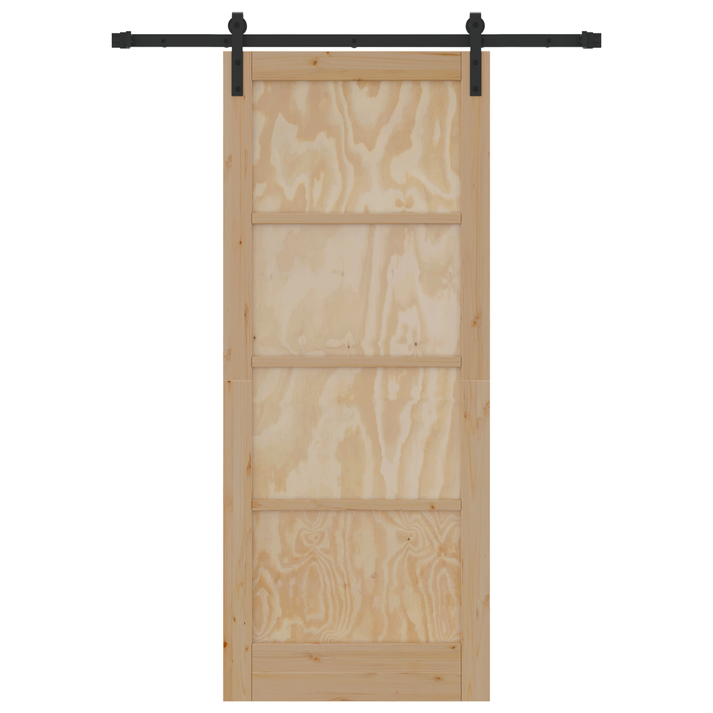 Schuifdeur met beslag 83x202 cm massief grenenhout