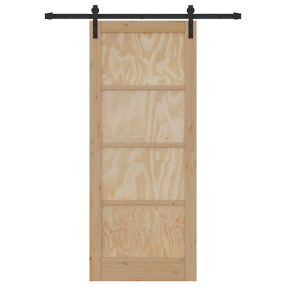 Schuifdeur met beslag 83x202 cm massief grenenhout