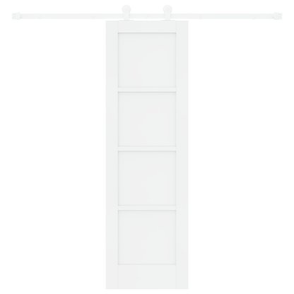 schuifdeur met hardware set 'ORKDAL'van wit massief dennenhout