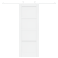 Schuifdeur met Hardware Set 'ORKDAL'Wit Massief Vurenhout
