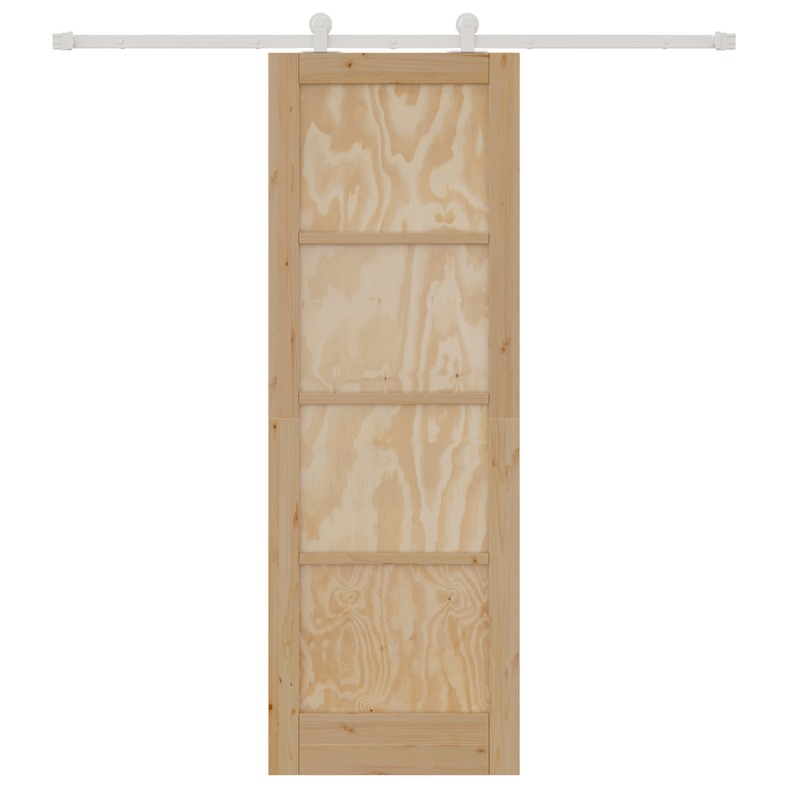 Schuifdeur met Hardware Set 'ORKDAL'Van Massief Vurenhout