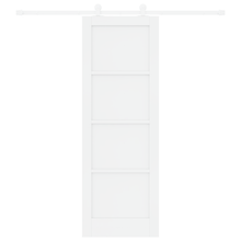 Schuifdeur met Hardware Set 'ORKDAL'Wit Massief Vurenhout