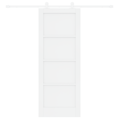 Schuifdeur met Hardware Set 'ORKDAL'Witte Massieve Houten Vuren