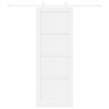 Schuifdeur met Hardware Set 'ORKDAL'Wit Massief Vurenhout