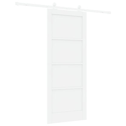 Schuifdeur met Hardware Set 'ORKDAL'Wit Massief Hout