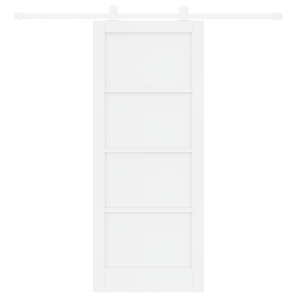 Schuifdeur met Hardware Set 'ORKDAL'Wit Massief Hout