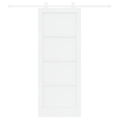 Schuifdeur met Bevestigingsset 'ORKDAL'Wit Massief Grenenhout