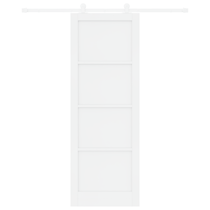 Schuifdeur met Hardware Set 'ORKDAL'Wit Massief Vurenhout