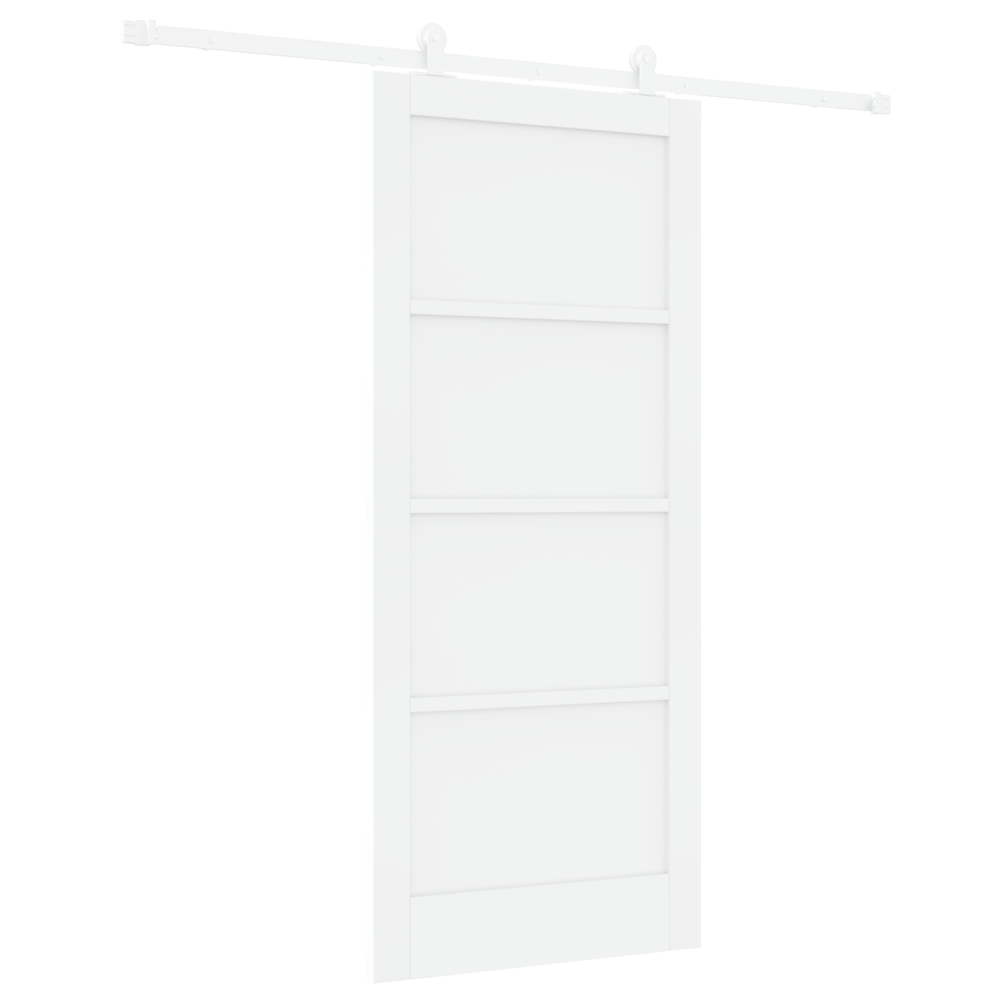 Schuifdeur met Bevestigingsset 'ORKDAL'Wit Massief Vurenhout