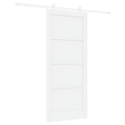 Schuifdeur met Bevestigingsset 'ORKDAL'Wit Massief Vurenhout