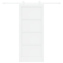 Schuifdeur met Bevestigingsset 'ORKDAL'Wit Massief Vurenhout