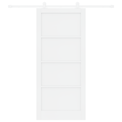Schuifdeur met bevestigingsset 'ORKDAL' - Wit massief vurenhout