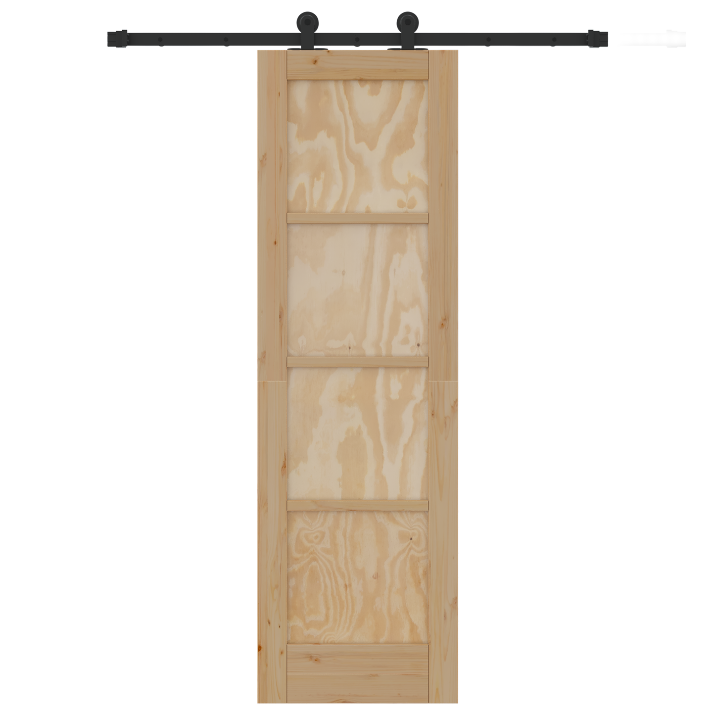 Schuifdeur met Hardware Set 'ORKDAL'Massief Hout Grond