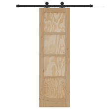 Schuifdeur met Hardware Set 'ORKDAL'Massief Hout Grond