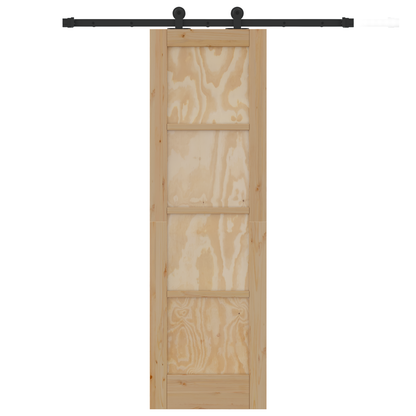 Schuifdeur met Hardware Set 'ORKDAL'Massief Hout Grond