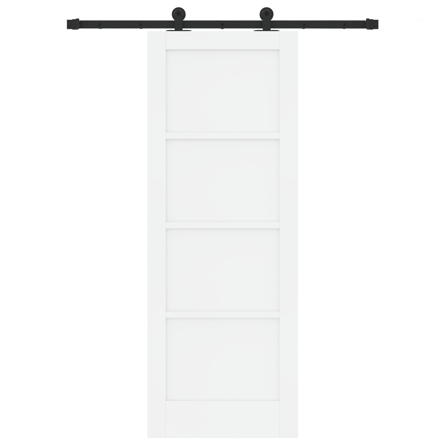 Schuifdeur met Hardwareset 'ORKDAL'Wit Massief Vurenhout