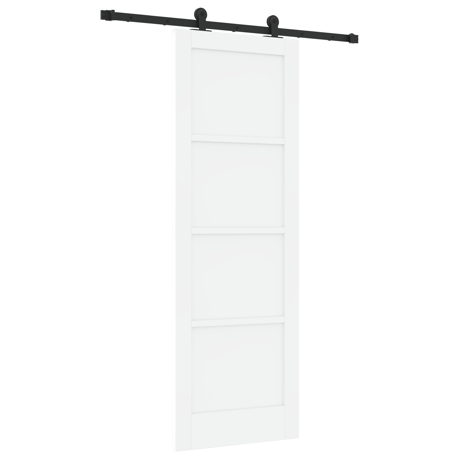 Schuifdeur met Hardware Set 'ORKDAL'Wit Massief Den