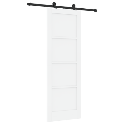 Schuifdeur met Hardware Set 'ORKDAL'Wit Massief Den