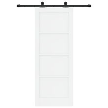 Schuifdeur met Hardware Set 'ORKDAL'Wit Massief Vurenhout