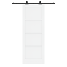 Schuifdeur met Hardware Set 'ORKDAL'Wit Massief Vurenhout