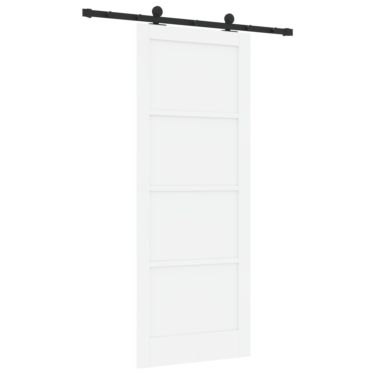 Schuifdeur met Beugelset 'ORKDAL'Witte Massief Hout Vuren