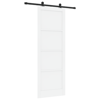 Schuifdeur met Hardware Set 'ORKDAL'Wit Massief Vurenhout