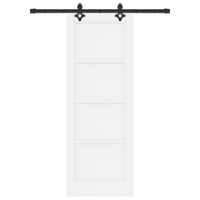 Schuifdeur met Hardware Set 'ORKDAL'Wit Massief Vurenhout