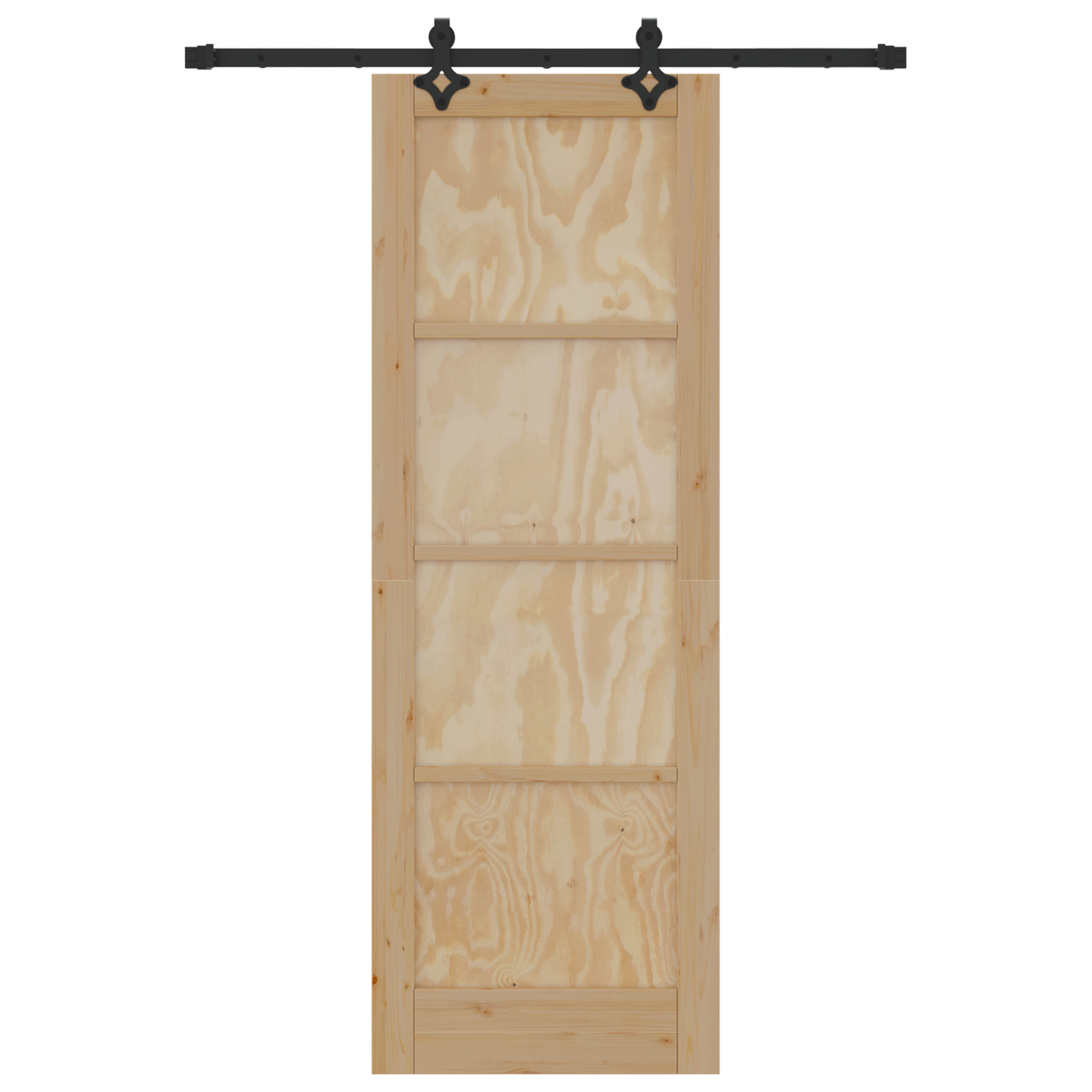 Glijdende Deur met Beugels 'ORKDAL'Van Massief Vurenhout