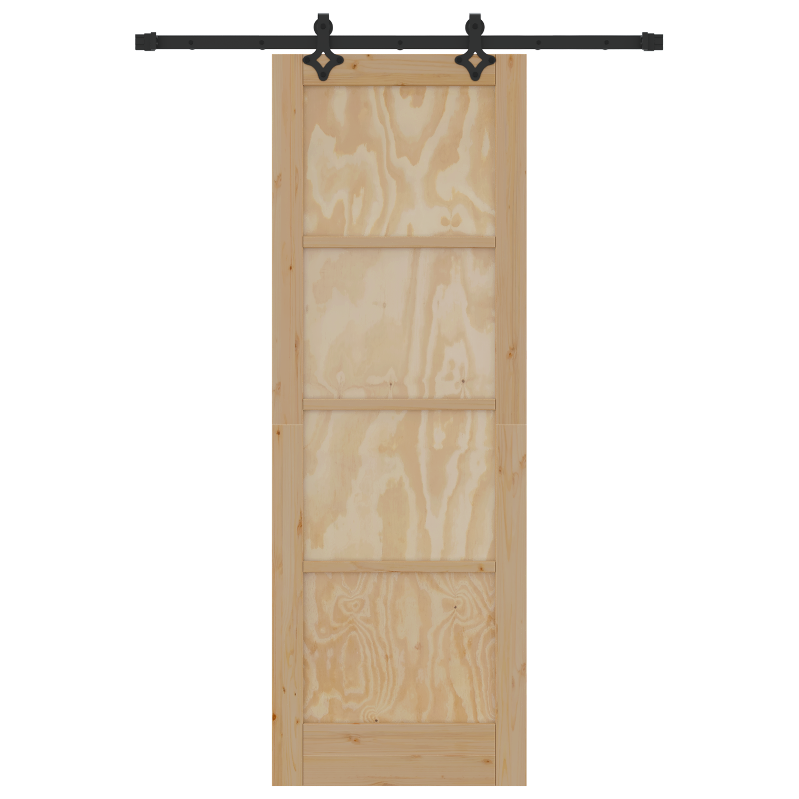 Glijdende Deur met Beugels 'ORKDAL'Van Massief Vurenhout