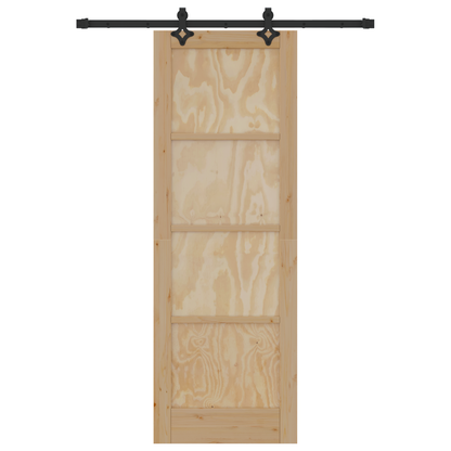 Glijdende Deur met Beugels 'ORKDAL'Van Massief Vurenhout