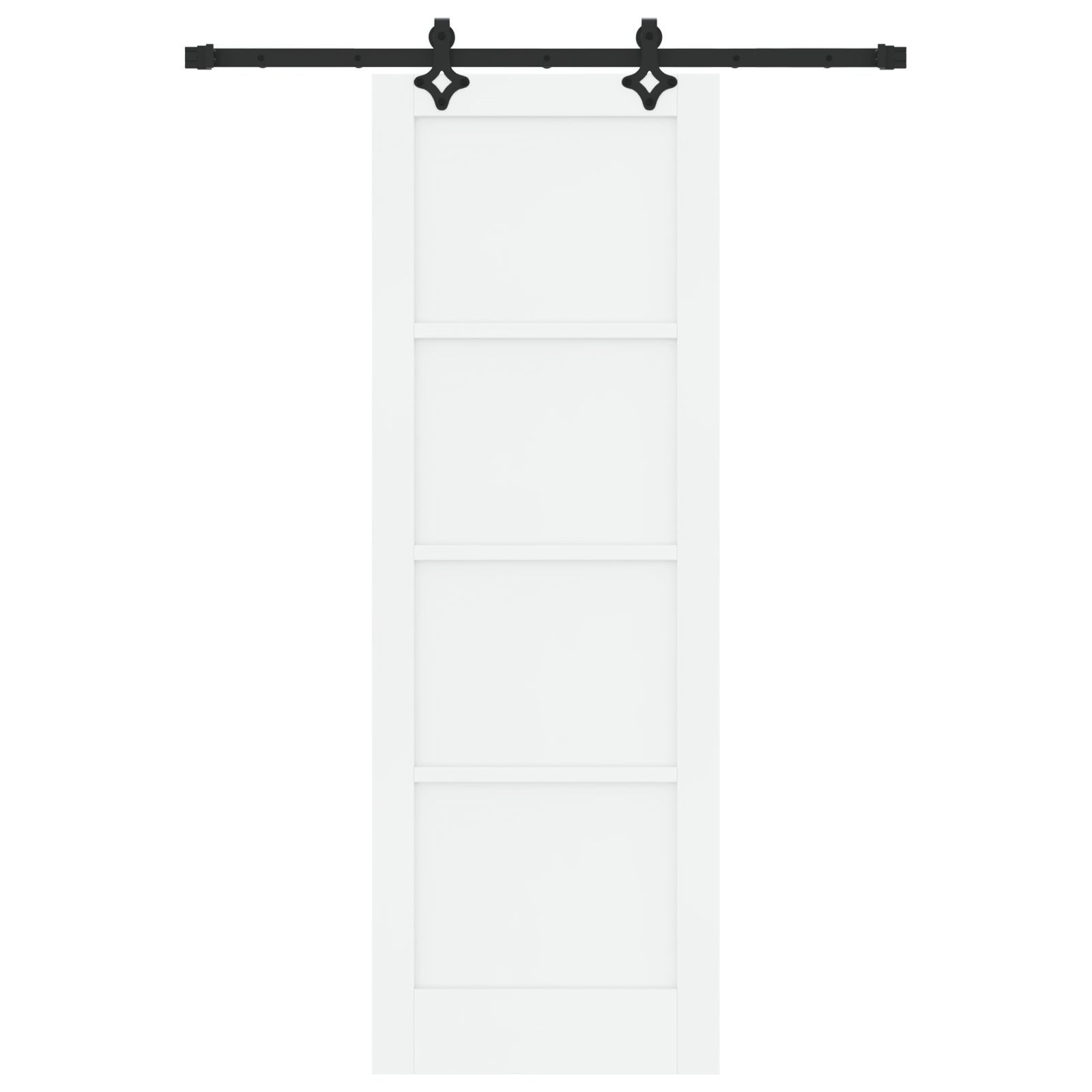 Sluitdeur met Hardware Set 'ORKDAL'Witte Massief Houten Den