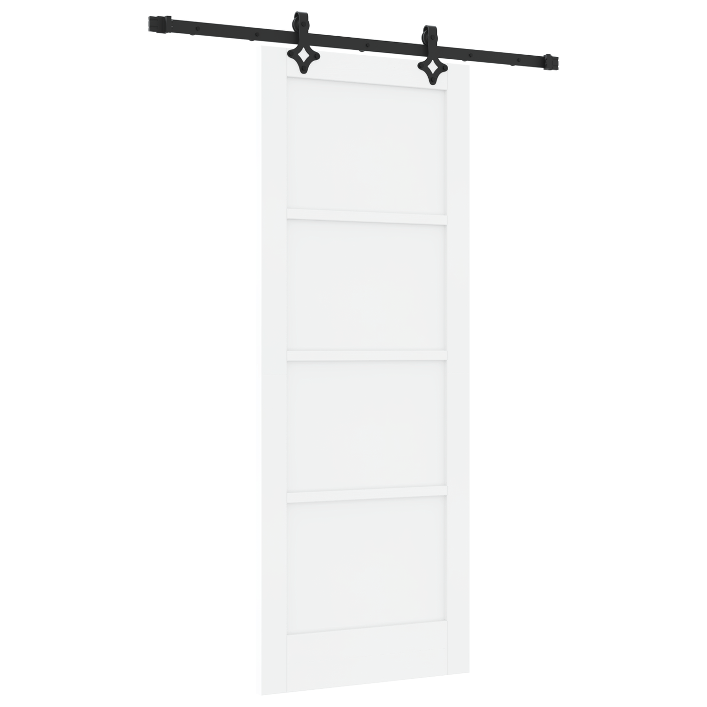 Schuifdeur met Hardware Set 'ORKDAL'Wit Vurenhout